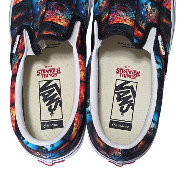 Vans x Stranger Things Slip-On Shoes Mens 8 Womens 9.5 Netflix Collage Print main image 4